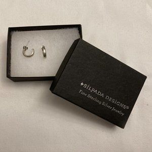 Silpada rare retired small sterling silver hoop earrings